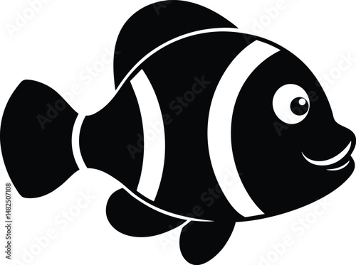 Clownfish Silhouette Vector