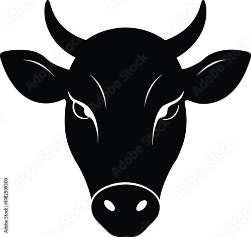 vector illustration of a cow