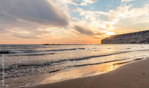 sunset over the sea in Cyprus..
