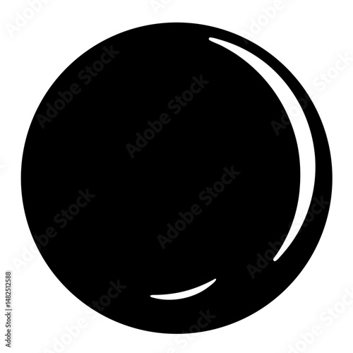 Sleek Black Orb with Subtle Glare, Symbolizing Modernity and Simplicity