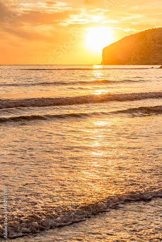 sunset over the sea in Cyprus..