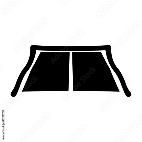 Simple Camping Tent Icon Black and White Minimalist Tent Illustration