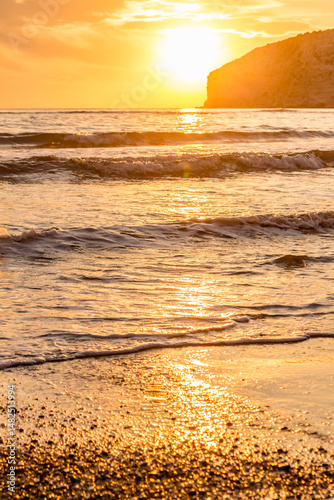 sunset over the sea in Cyprus..