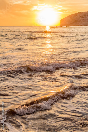 sunset over the sea in Cyprus..