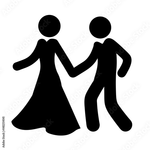 Silhouette of a couple dancing together, representing celebration and connection