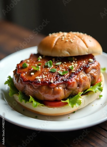 Hyperrealistic Hamburger CGI: 8K Food Texture with Physically-Based Lighting for Commercial Food Photography
