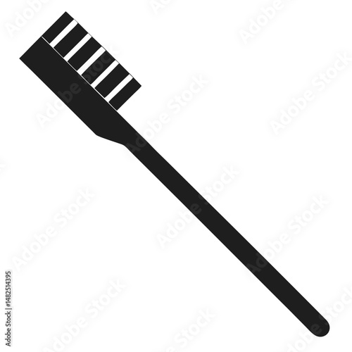 Black and white illustration of a toothbrush representing dental hygiene and oral care