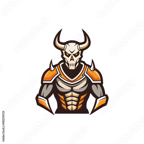 Wallpaper Mural Flat and Minimal a cow animal Skeletons icon vector illustration isolated on white background Torontodigital.ca