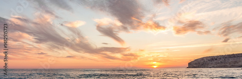 sunset over the sea in Cyprus..