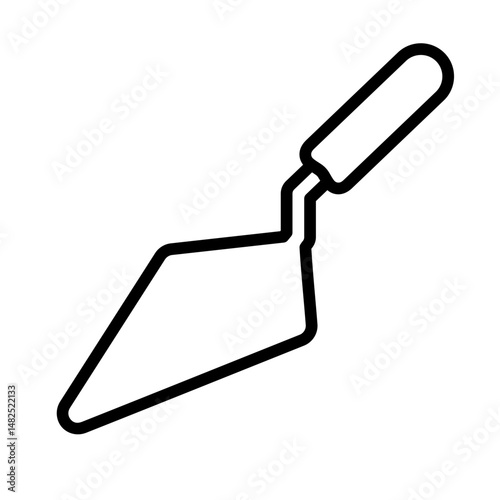 trowel icon in outline style