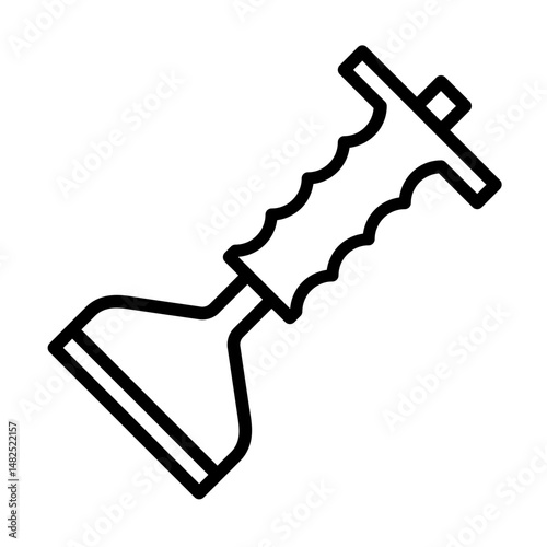 bolster chisel icon in outline style