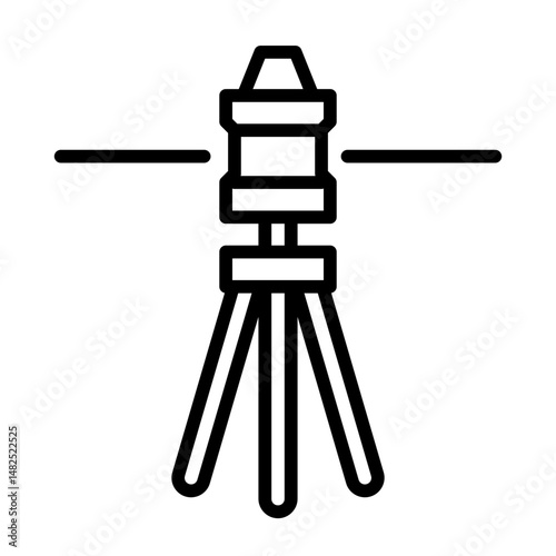 laser level icon in outline style