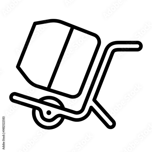 concrete mixer icon in outline style