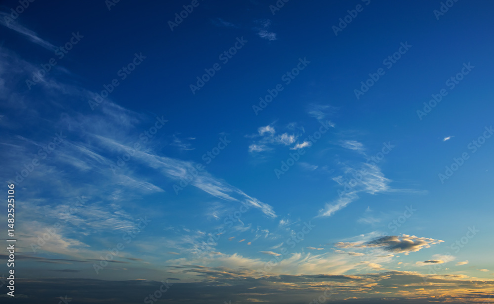 Obraz premium Blue sky with clouds. Nature background.