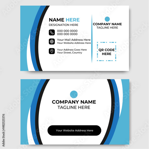 Creative and Unique Business Card Design for Professionals – Ideal for Corporate Identity, Networking, Personal Branding, and Modern Brand Presentation with a Bold and Clean Layout