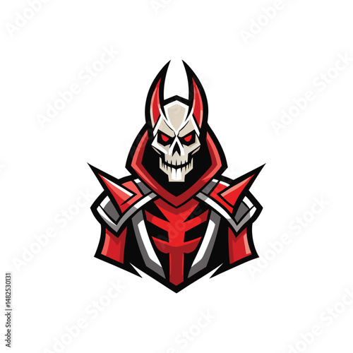 Flat and Minimal a gar anima Skeletons logo vector illustration isolated on white background