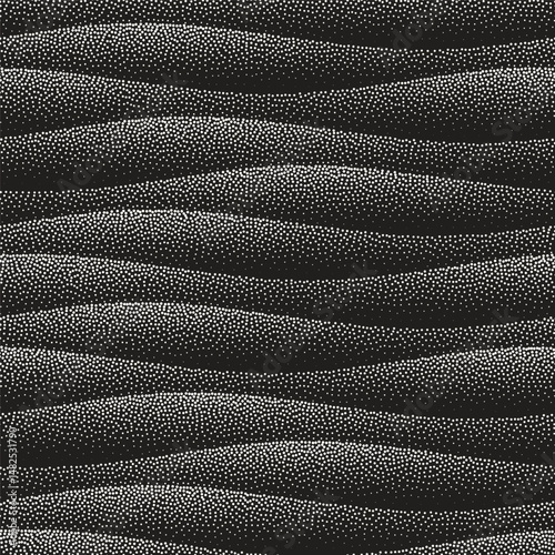 Vector seamless pattern. Modern texture. Repeating abstract background with circles. Graphic wavy stripes. Can be used as swatch for illustrator.