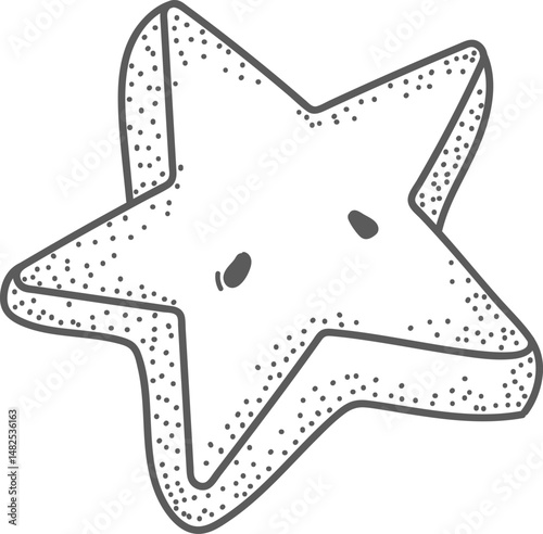 Playful Starfish Doodle
