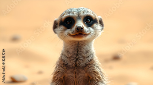 Wallpaper Mural Surreal Meerkat Glow – Infrared Portrait of a Curious Creature in Desert Hues (Generative AI) Torontodigital.ca