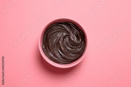 Hair mask on colored background without logo