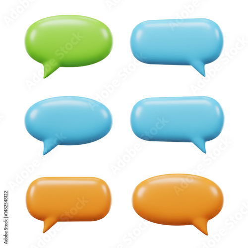 Bright Speech Bubbles Communication Conversation Chat Dialogue