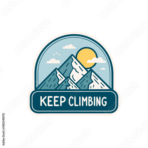 Mountain Peak Adventure (Keep Climbing) Motivational Sticker Print