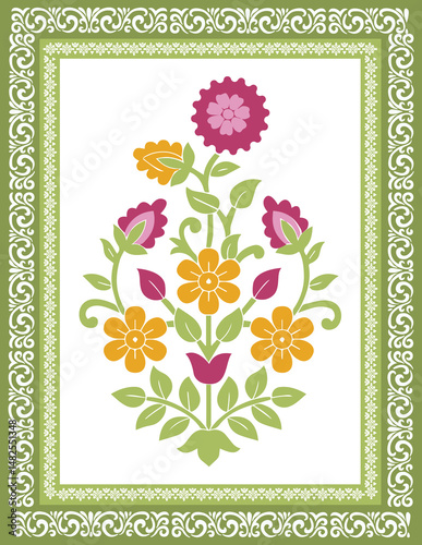Seamless floral wall pattern of the Mughal era
Pattern on the palace, Jaipur, Mughal Traditional colorful arch gate vector pattern, Mughal floral traditional ornament with an arch and a motif borders