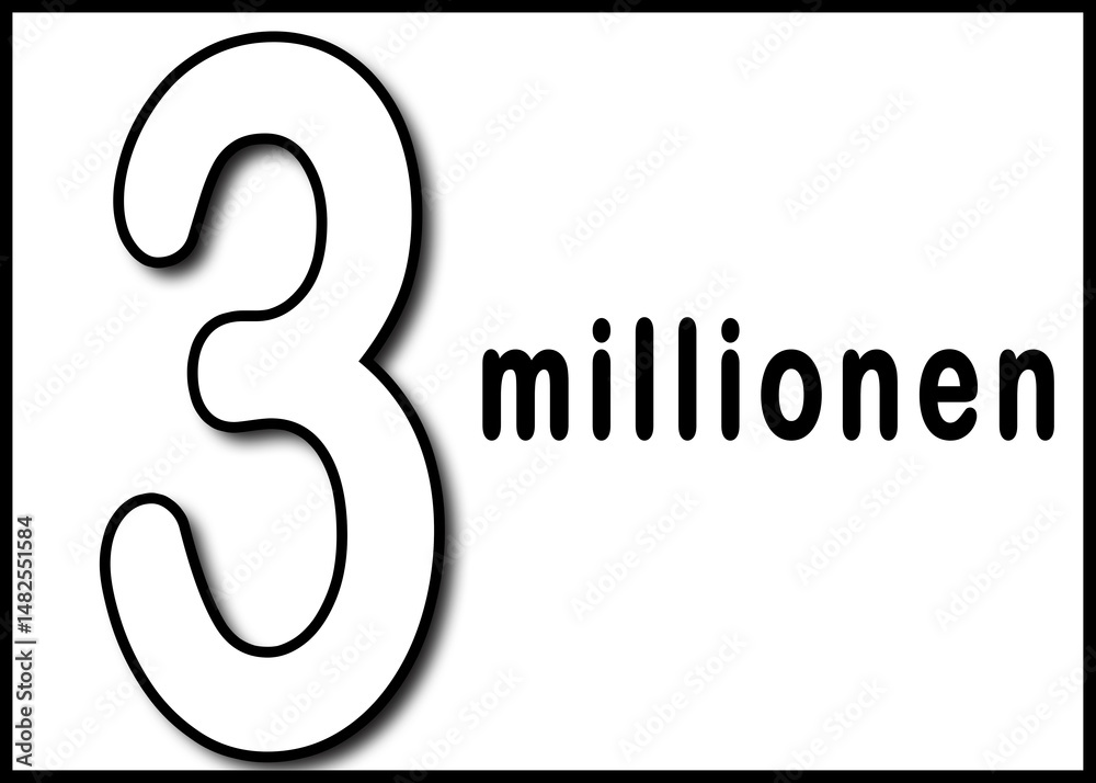 Naklejka premium Rätsel Bilderrätsel Dreimillionen