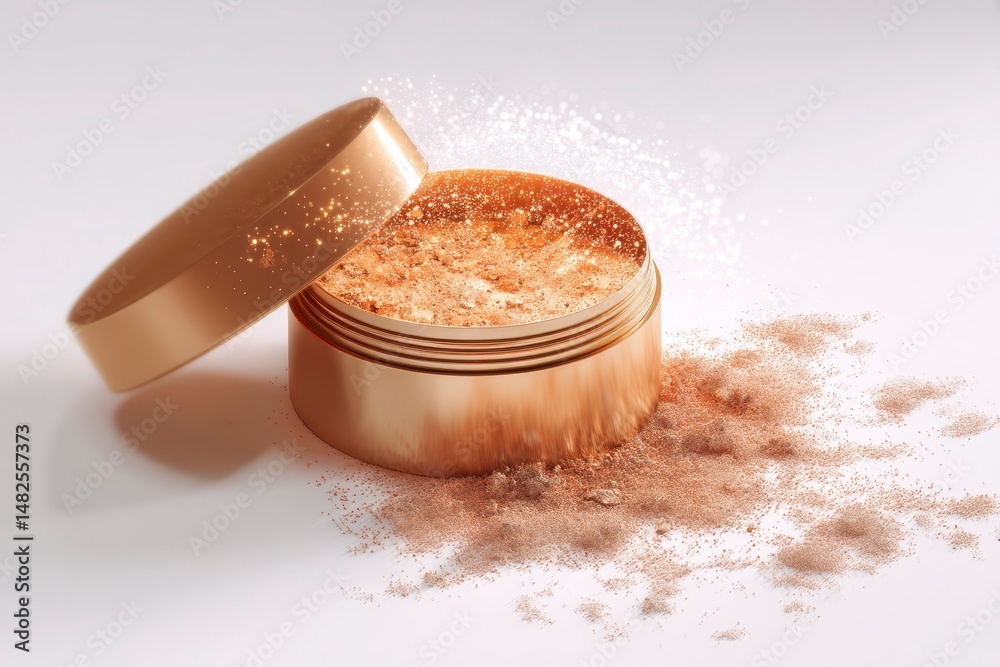 face powder isolated on white background