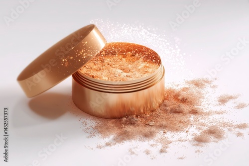 Obraz na płótnie face powder isolated on white background w salonie