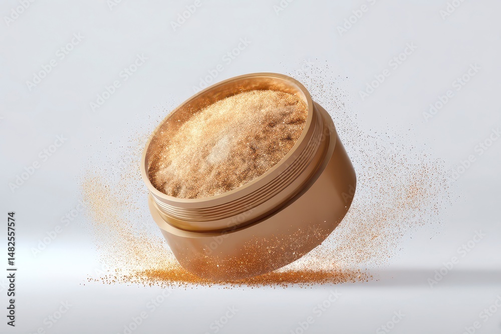 face powder isolated on white background