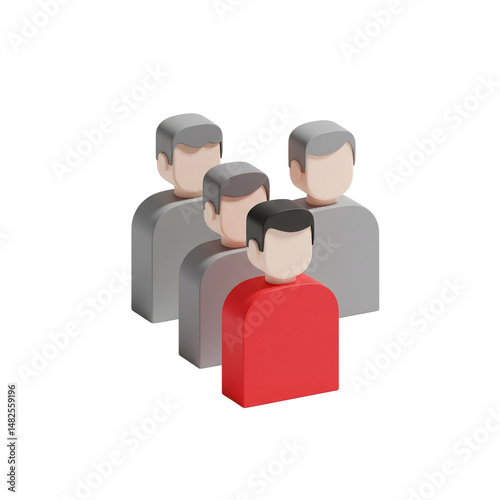 Team People Leader Red Group Community Together Crowd Leadership