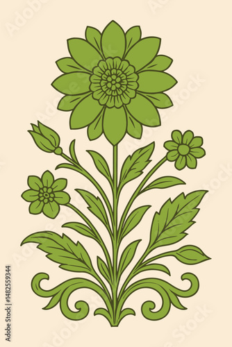 Seamless floral wall pattern of the Mughal era
Pattern on the palace, Jaipur, Mughal Traditional colorful arch gate vector pattern, Mughal floral traditional ornament with an arch and a motif borders