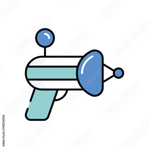 Laser Gun vector icon stock illustration