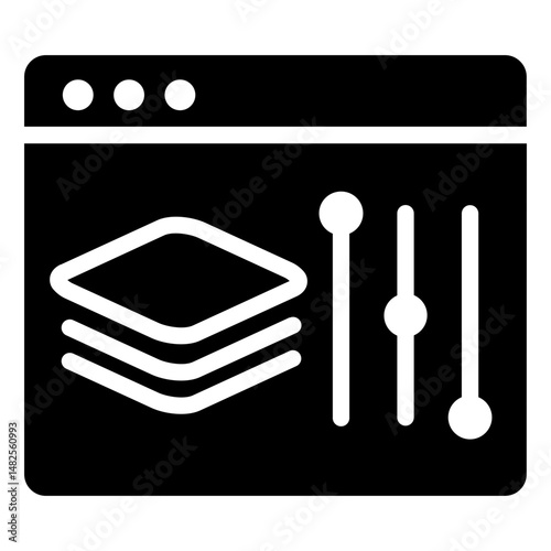 Layer Control Glyph Icon