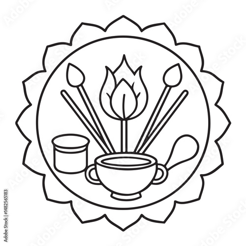 anti stress mandala coloring page, bold and easy mandala coloring page, mandala coloring page, line art, black and white illustration