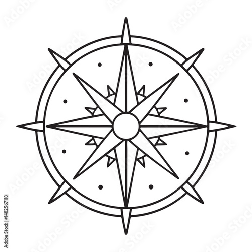 anti stress mandala coloring page, bold and easy mandala coloring page, mandala coloring page, line art, black and white illustration