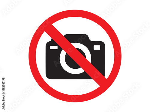 No photography allowed sign vector icon