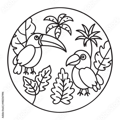 anti stress mandala coloring page, bold and easy mandala coloring page, mandala coloring page, line art, black and white illustration