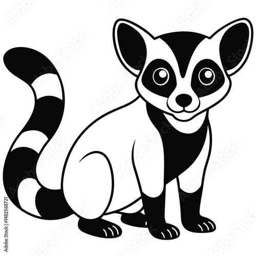 lndri vector illustration white background
