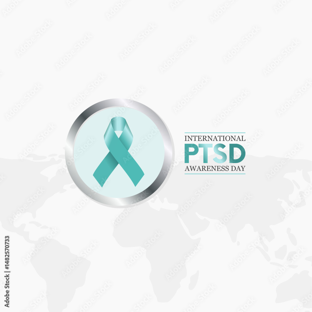 Fototapeta premium vector graphic of International PTSD Awareness Day ideal for International PTSD Awareness Day celebration
