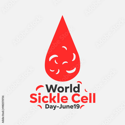 vector graphic of World Sickle Cell Awareness Day ideal for World Sickle Cell Awareness Day celebration