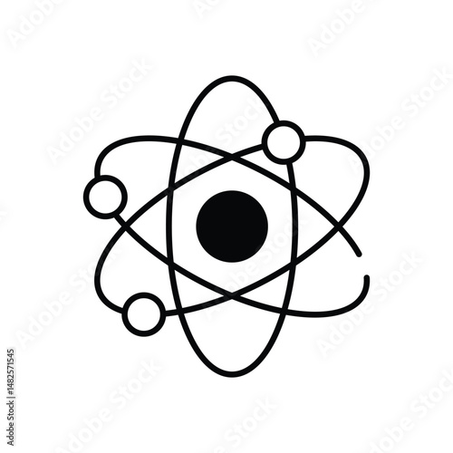Atom vector icon stock illustration