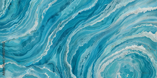 
Beautiful soft blue sea water, ocean wave background. Soft blue and white hand printed creative marble texture ocean background.
