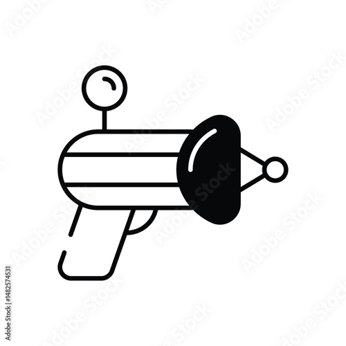 Laser Gun vector icon stock illustration