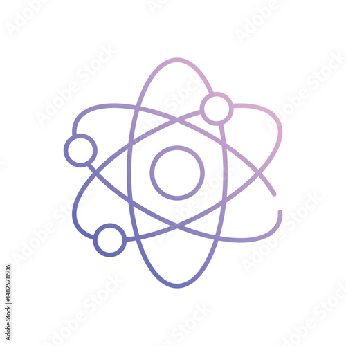 Atom vector icon stock illustration