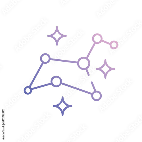 Constellation vector icon stock illustration