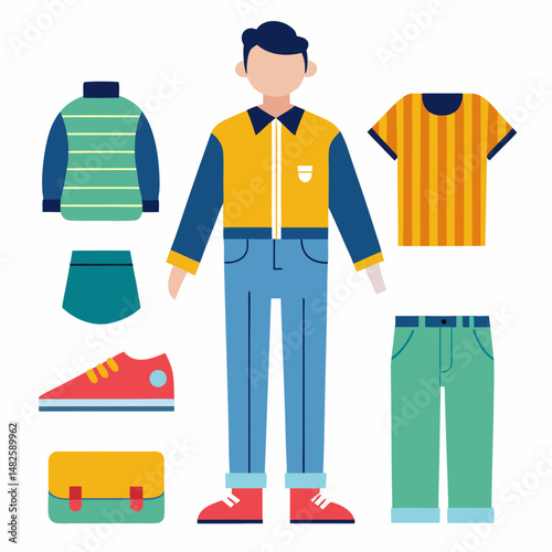 vector illustration of clothes