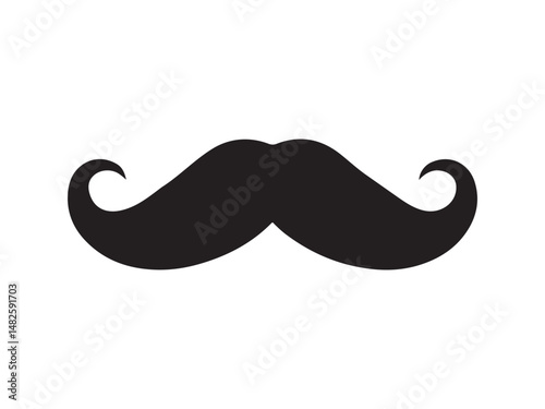 Mustache, Retro mustache icon. Old style mustaches