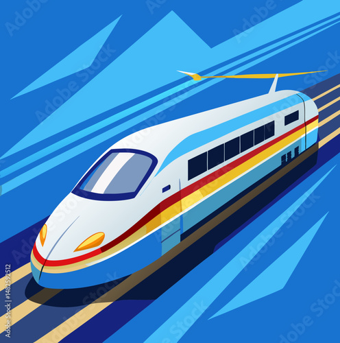 fast train in motion